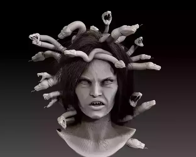 Medusa Gorgon Bust 3D model