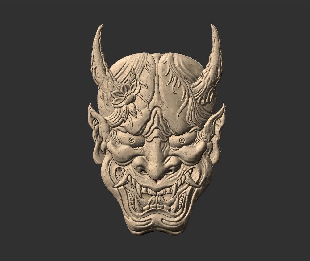 oni face 3D print model_3