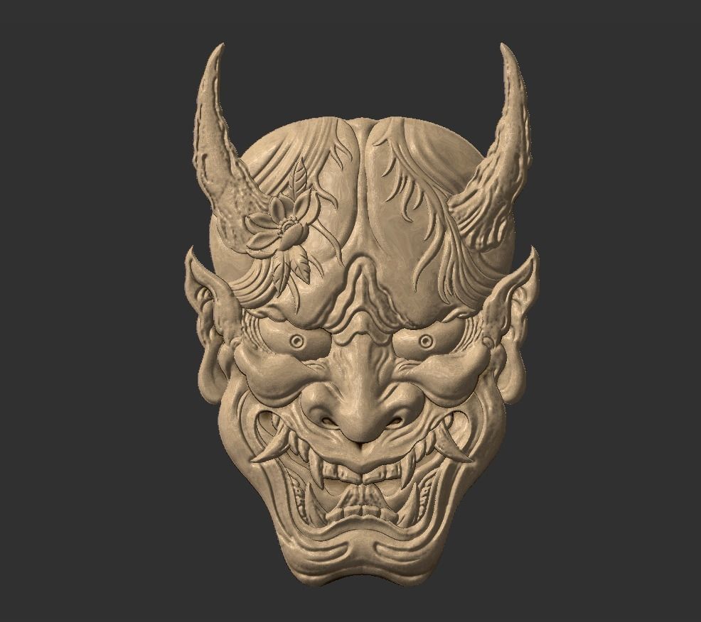 oni face 3D print model_6