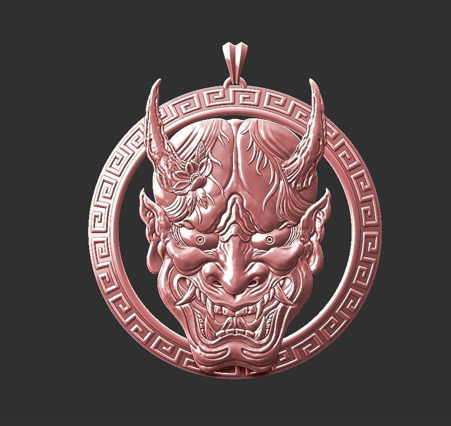 oni face 3D print model_1