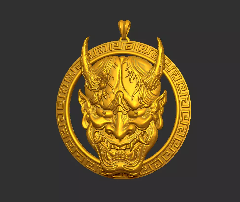 oni face 3D print model_0