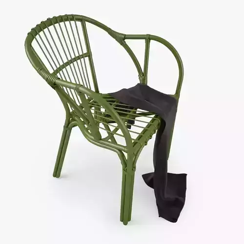 Rattan Chair 3D model 7