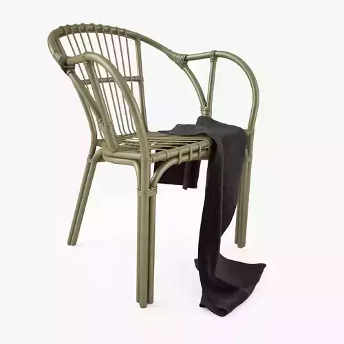 Rattan Chair 3D model 6