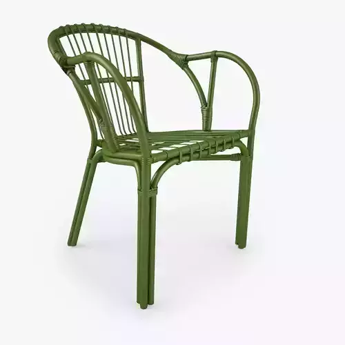 Rattan Chair 3D model 5