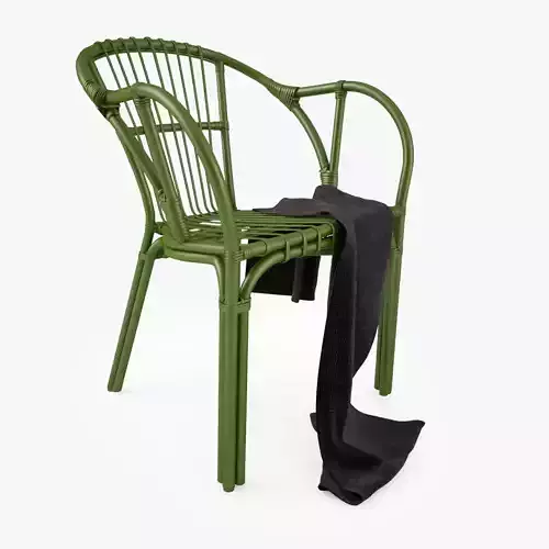 Rattan Chair 3D model 4