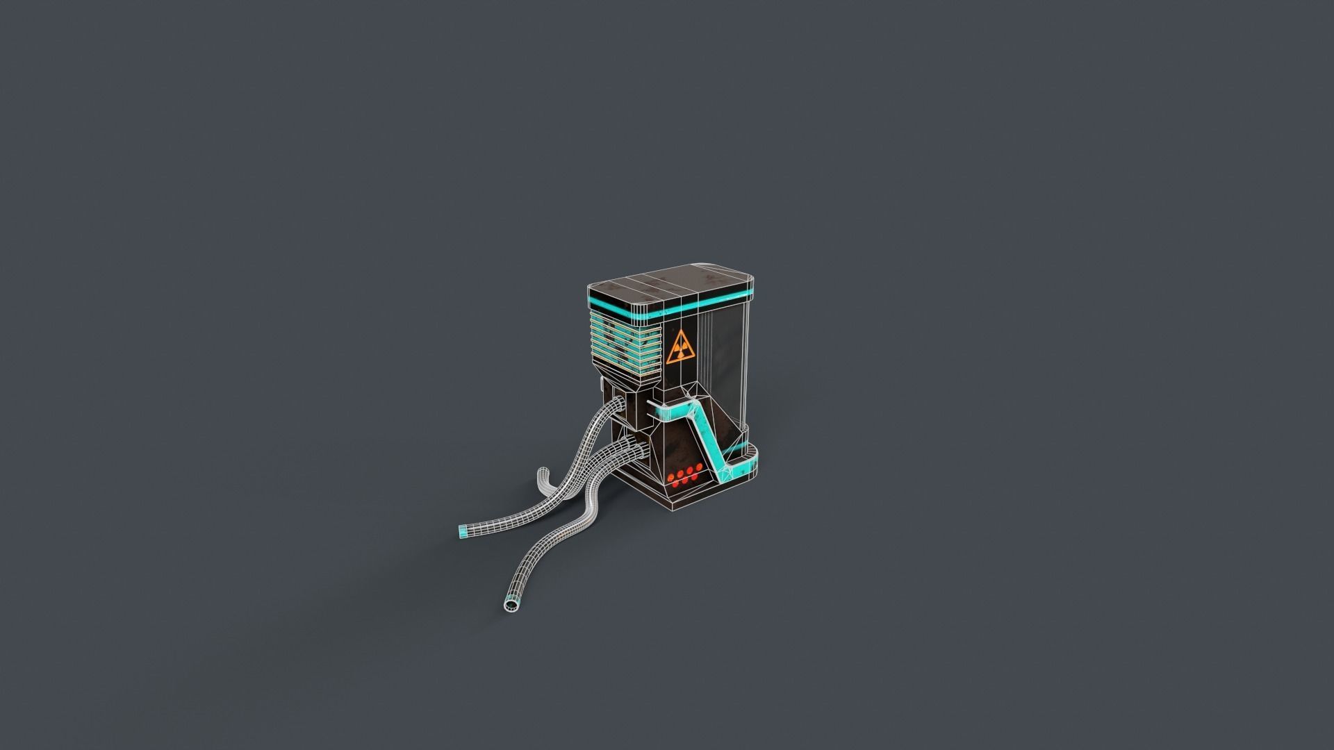 Sci-Fi Teleportation Capsule V1 - 04 Low-poly 3D model_11
