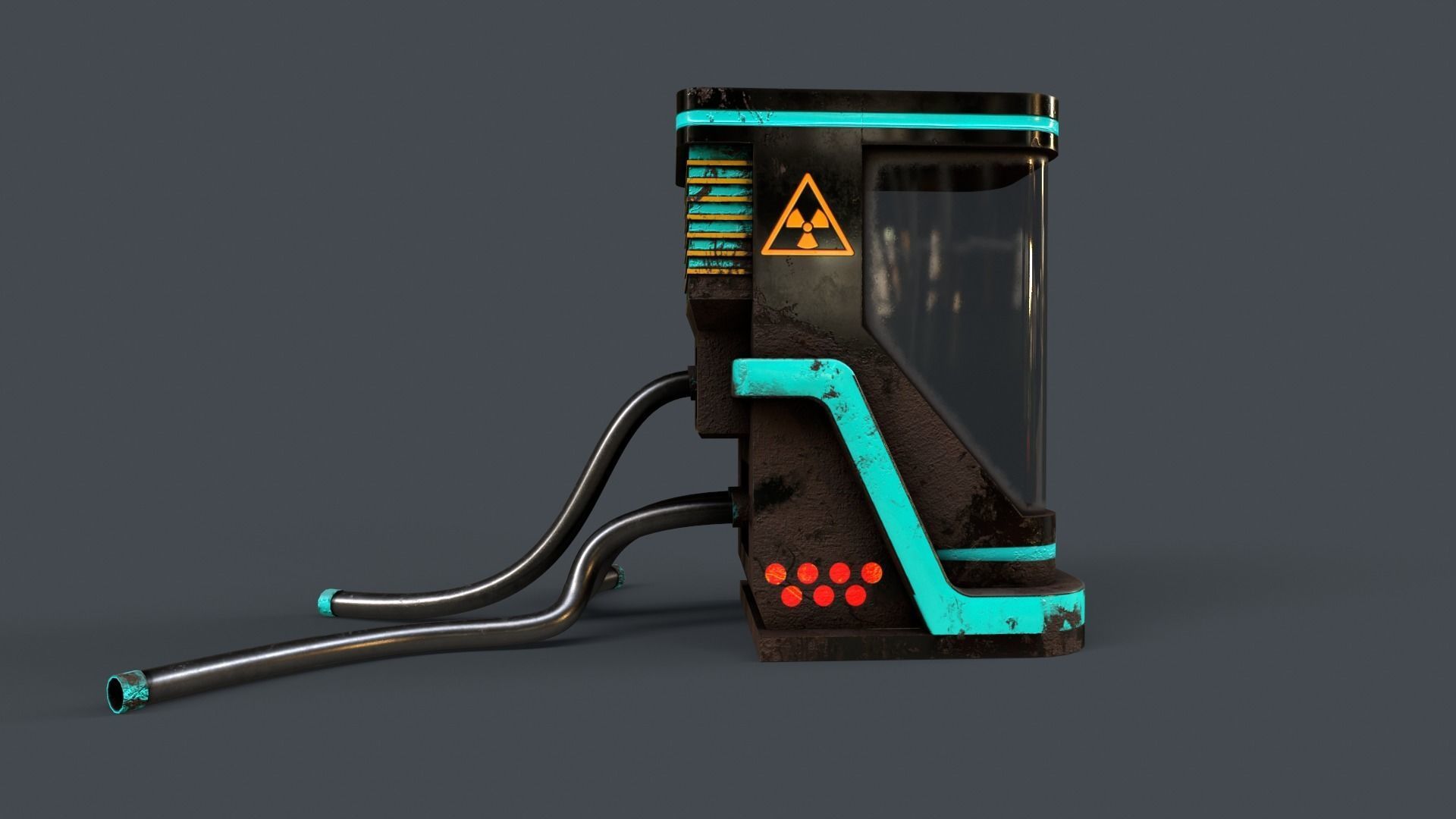 Sci-Fi Teleportation Capsule V1 - 04 Low-poly 3D model_2