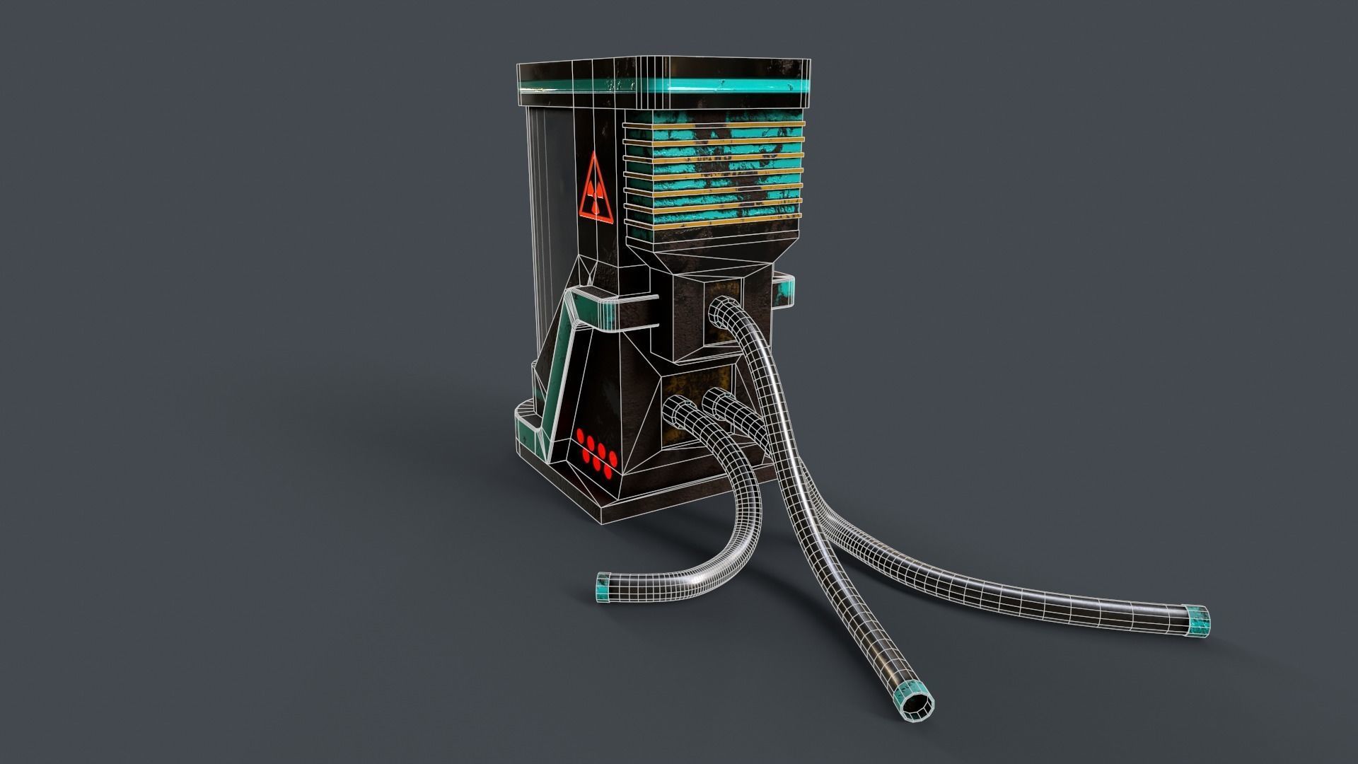 Sci-Fi Teleportation Capsule V1 - 04 Low-poly 3D model_7