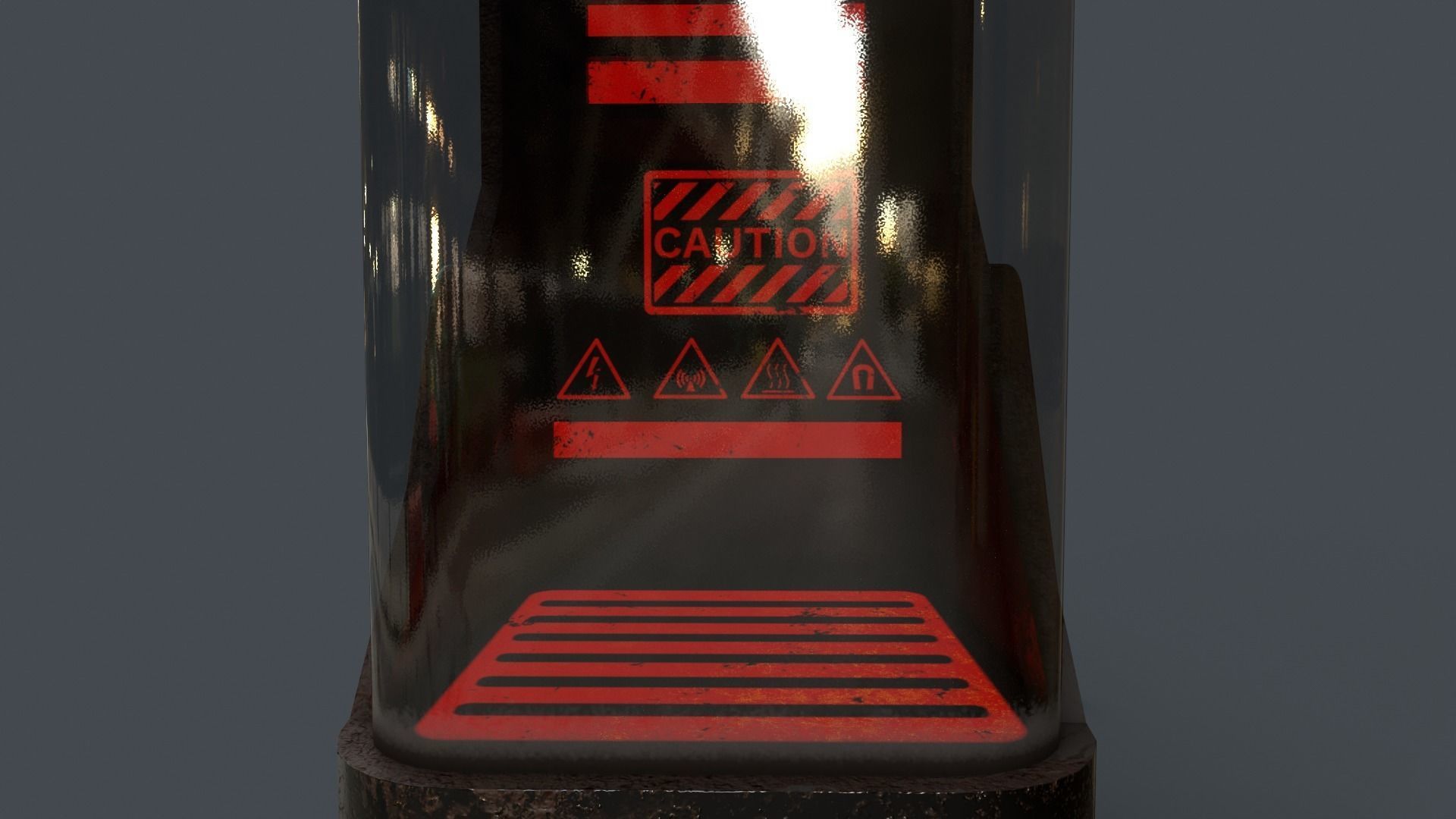 Sci-Fi Teleportation Capsule V1 - 04 Low-poly 3D model_4