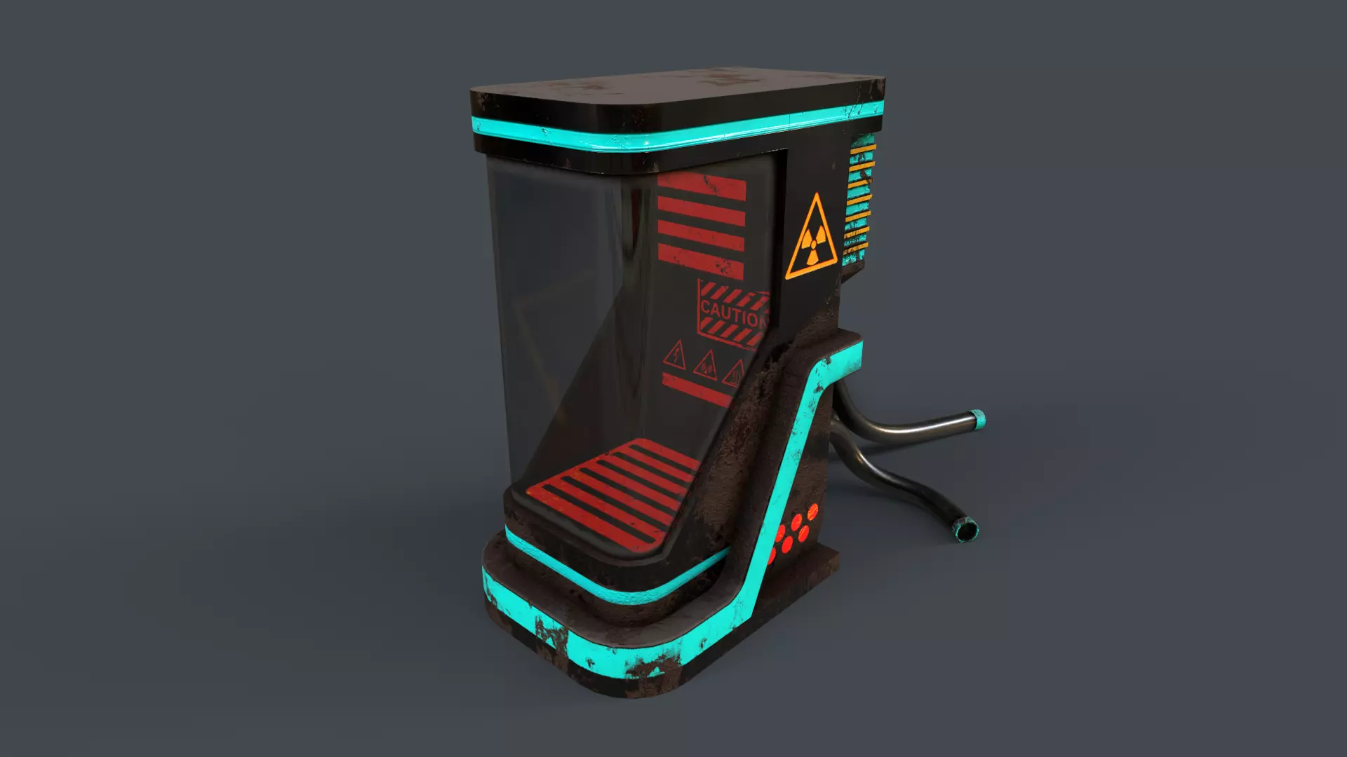 Sci-Fi Teleportation Capsule V1 - 04 Low-poly 3D model_0