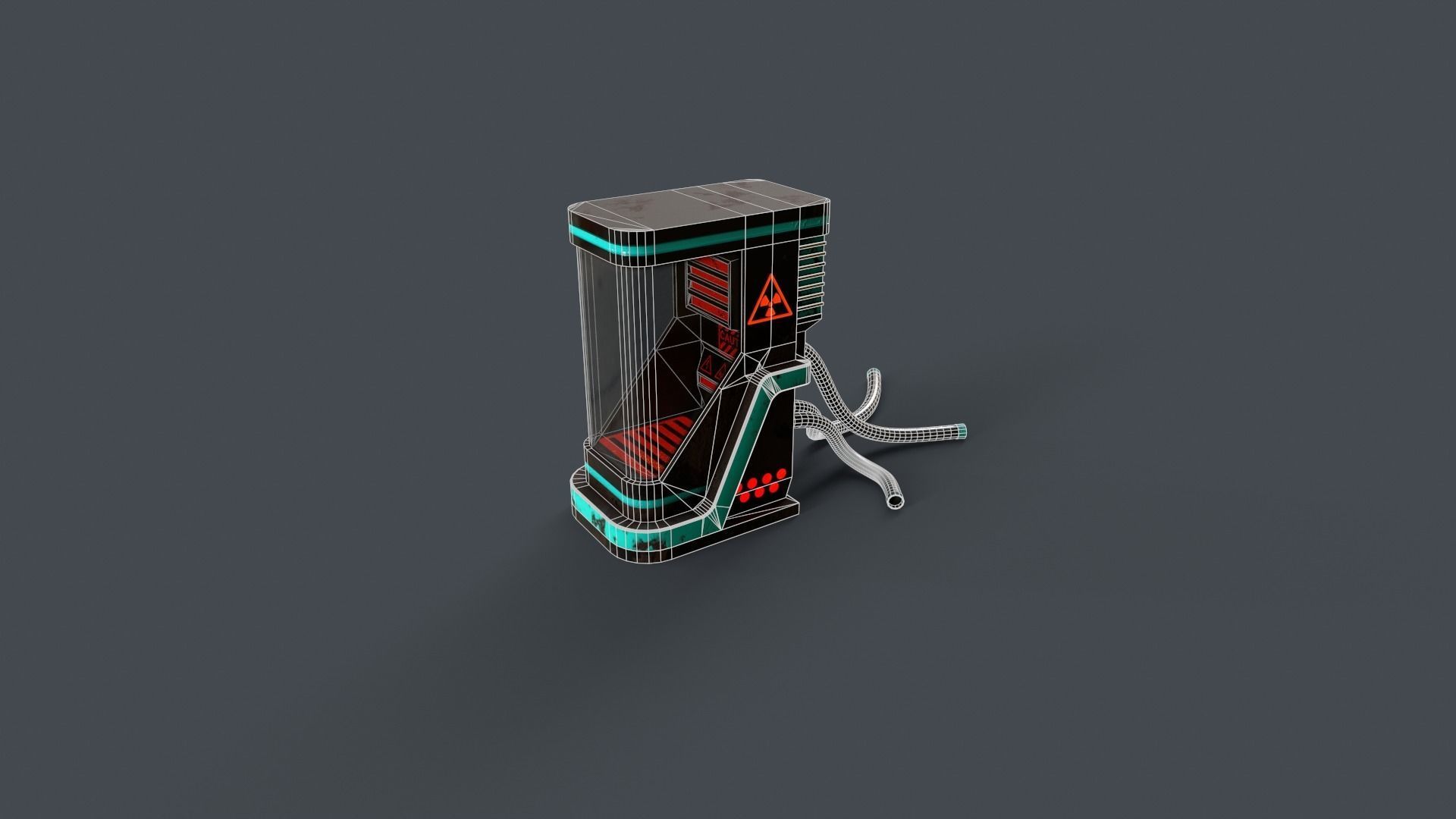 Sci-Fi Teleportation Capsule V1 - 04 Low-poly 3D model_8