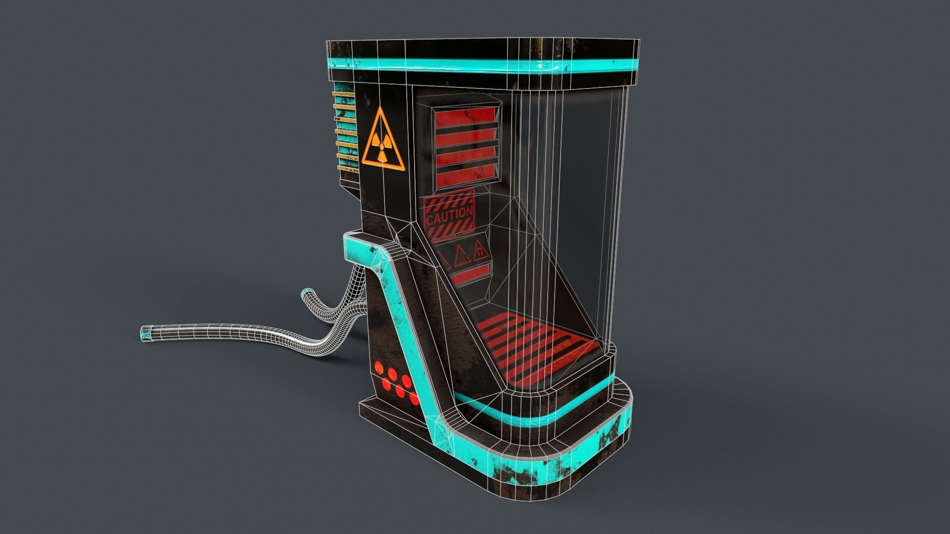 Sci-Fi Teleportation Capsule V1 - 04 Low-poly 3D model_6