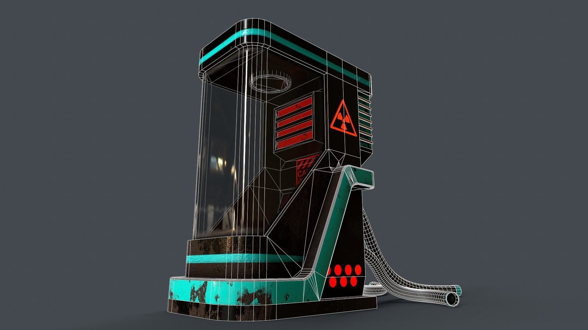 Sci-Fi Teleportation Capsule V1 - 04 Low-poly 3D model_9