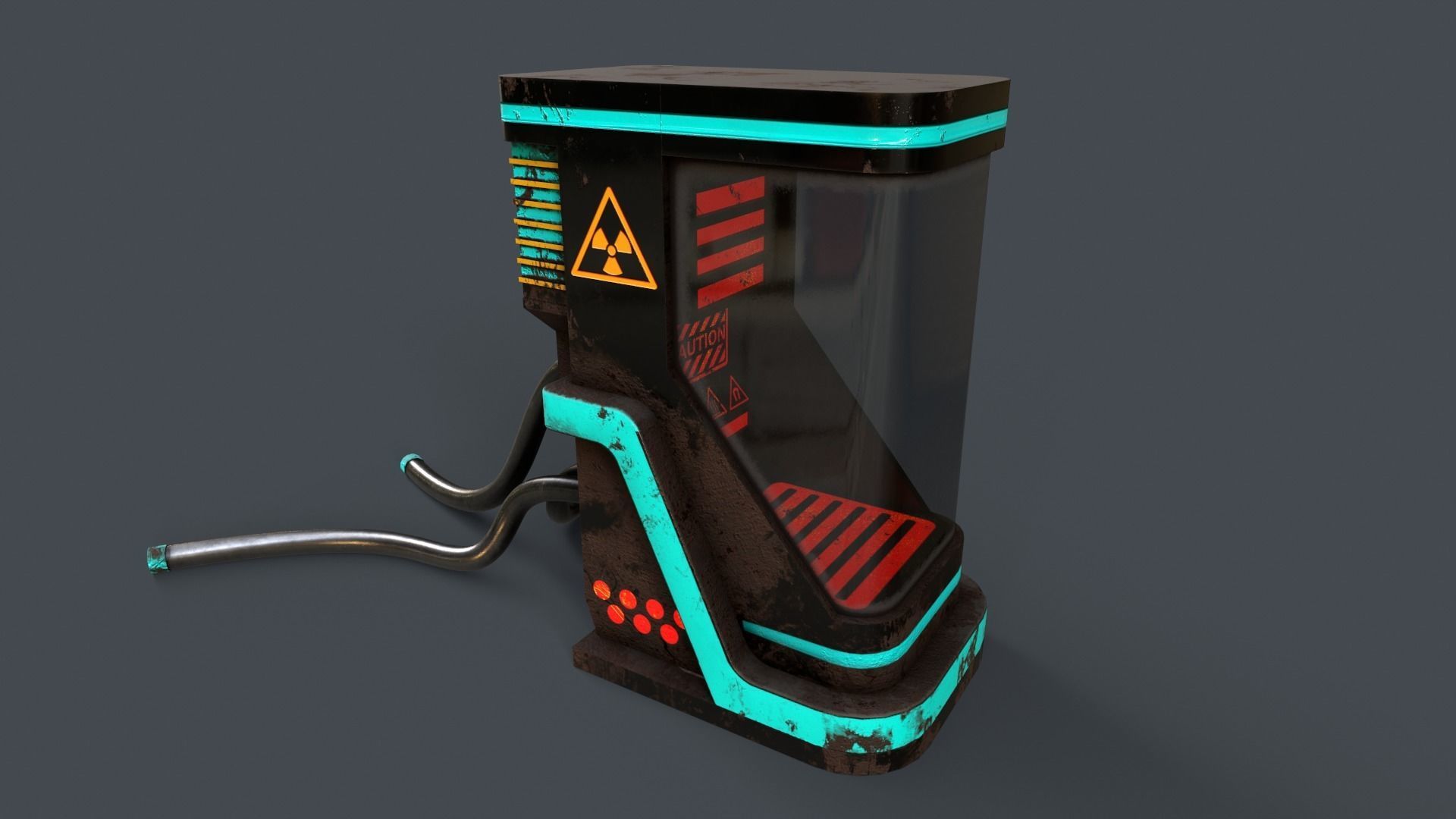 Sci-Fi Teleportation Capsule V1 - 04 Low-poly 3D model_1