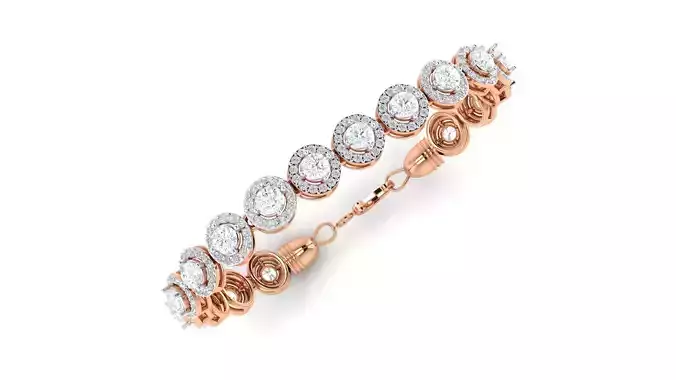 Women bracelet 3dm stl render detail