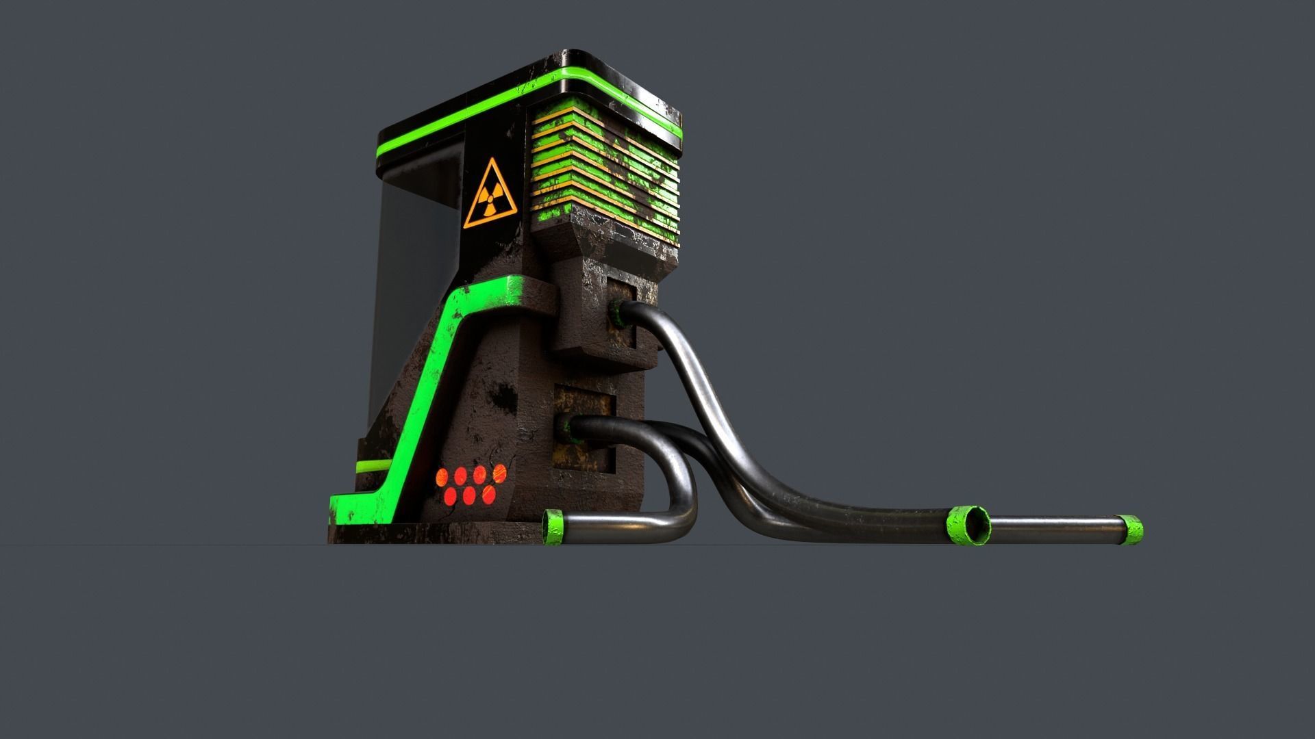 Sci-Fi Teleportation Capsule V1 - 05 Low-poly 3D model_4