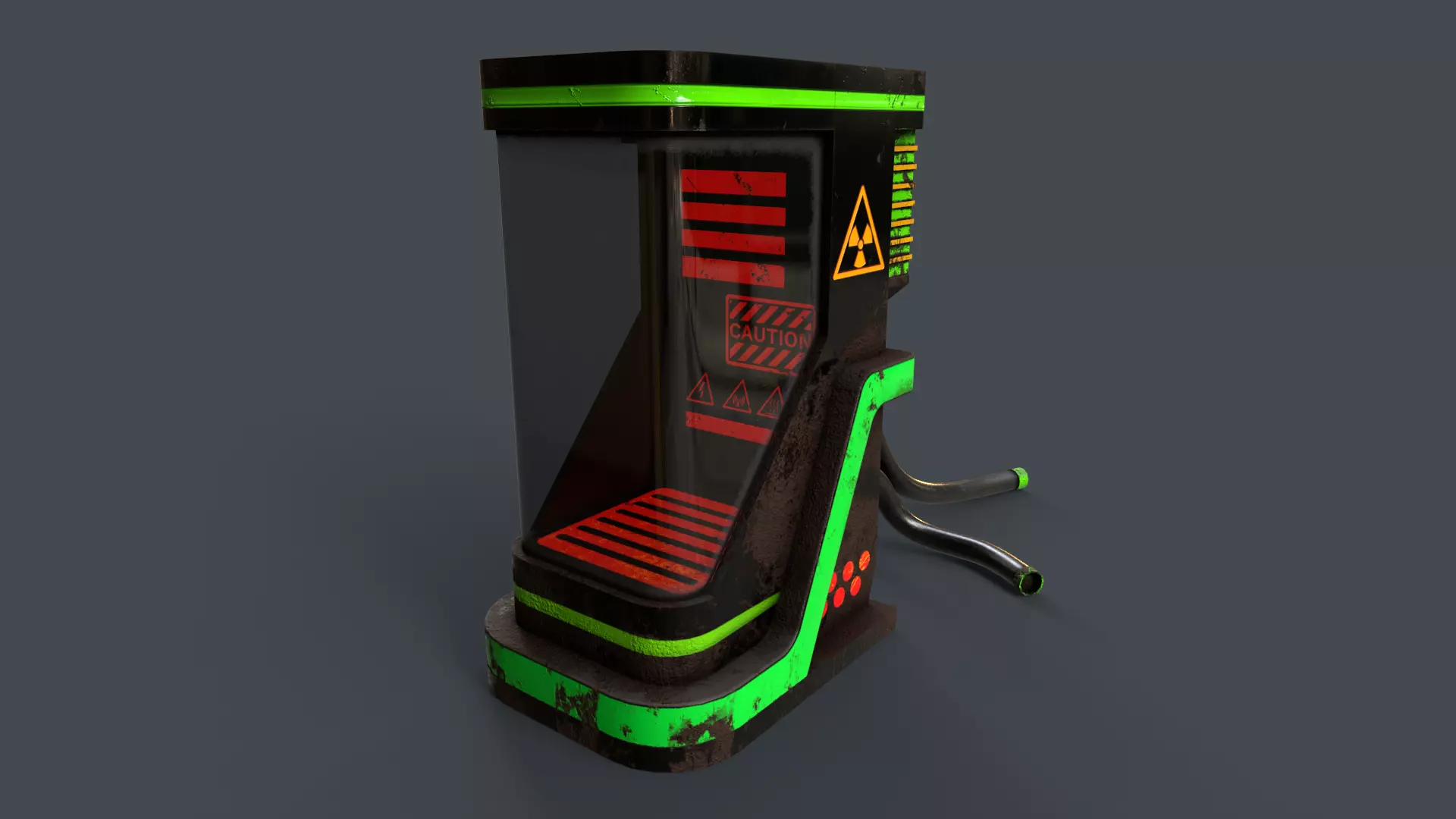 Sci-Fi Teleportation Capsule V1 - 05 Low-poly 3D model_0