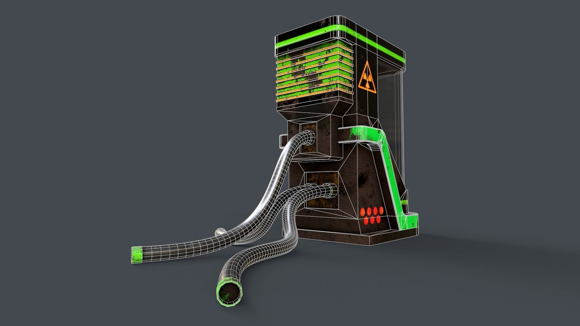 Sci-Fi Teleportation Capsule V1 - 05 Low-poly 3D model_6