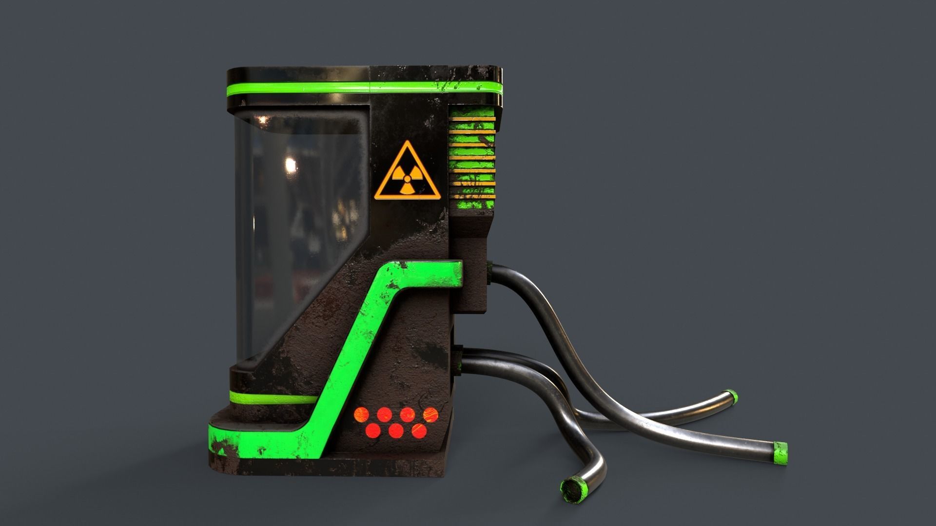 Sci-Fi Teleportation Capsule V1 - 05 Low-poly 3D model_1