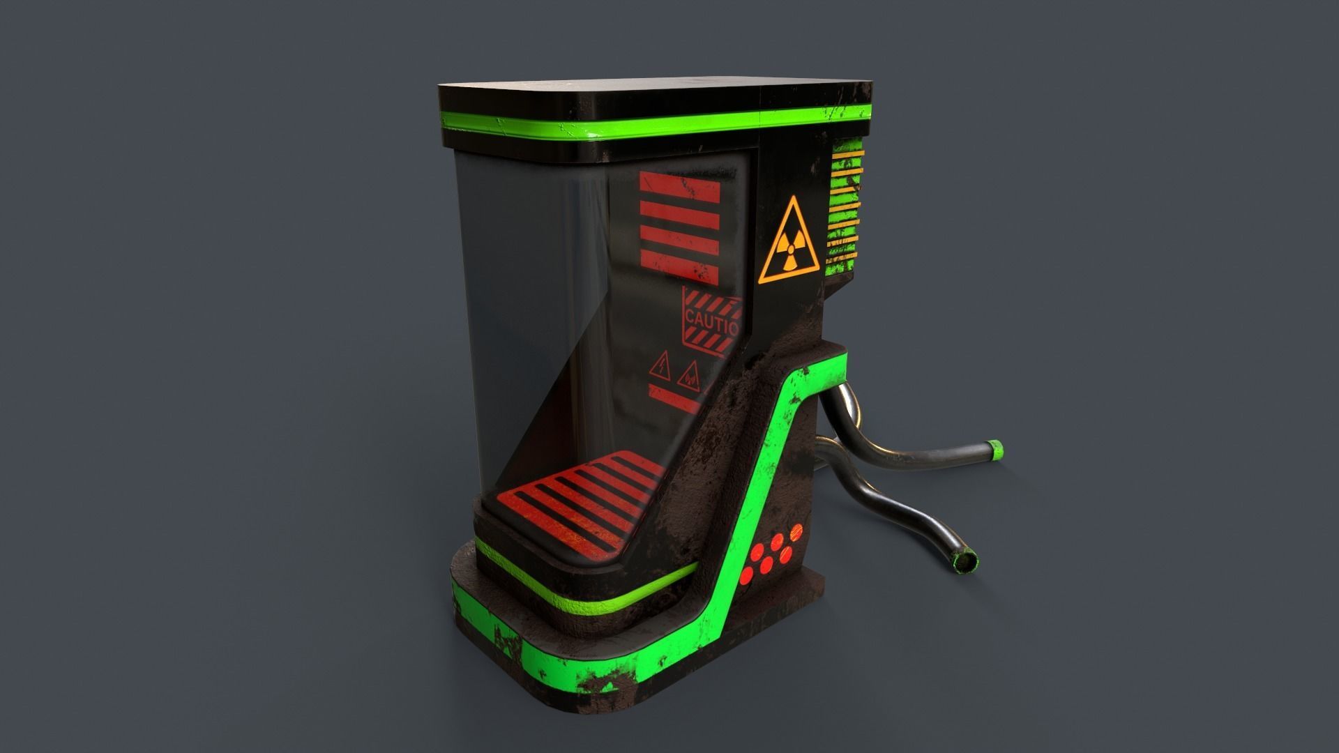 Sci-Fi Teleportation Capsule V1 - 05 Low-poly 3D model_7