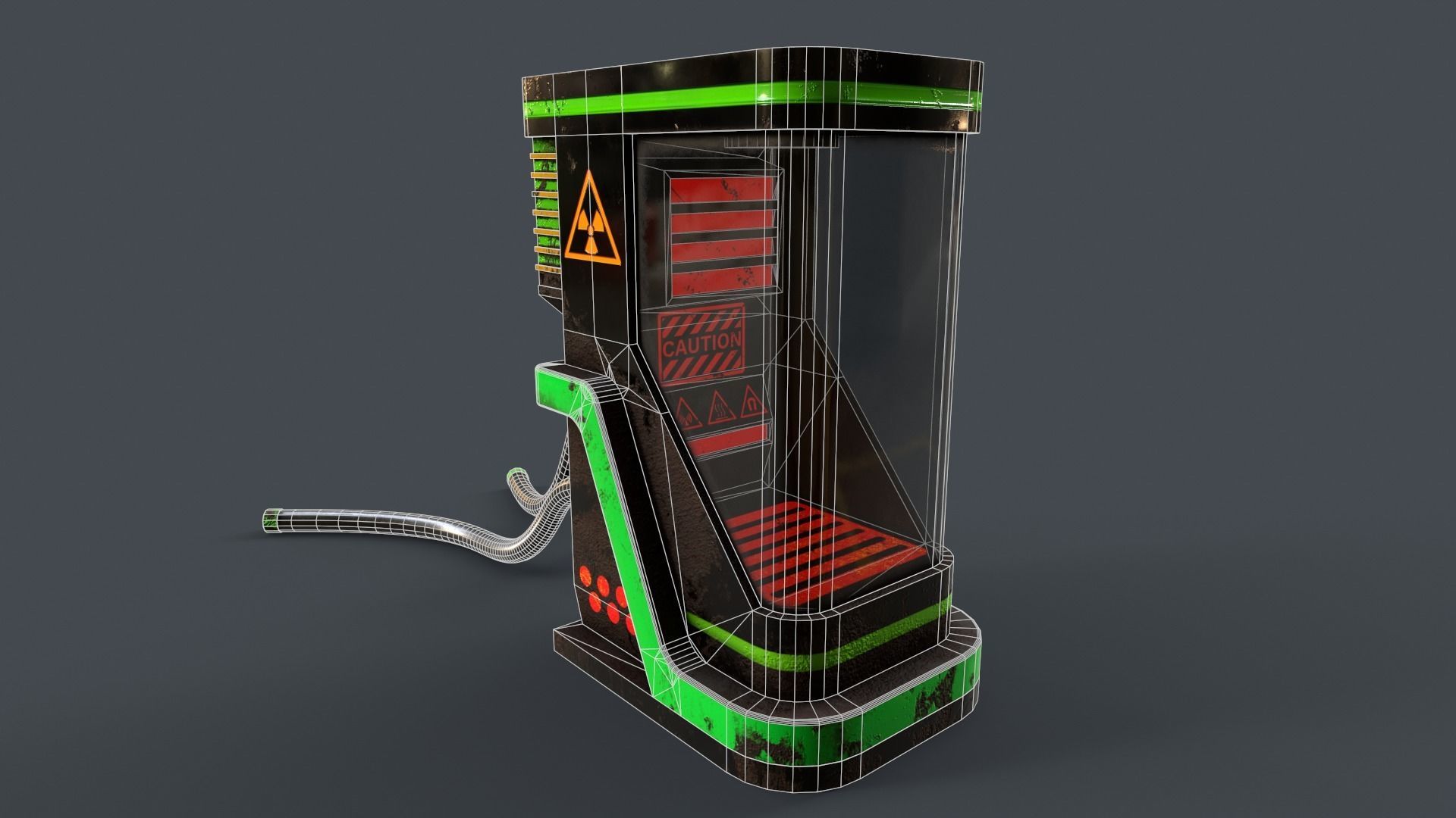 Sci-Fi Teleportation Capsule V1 - 05 Low-poly 3D model_5