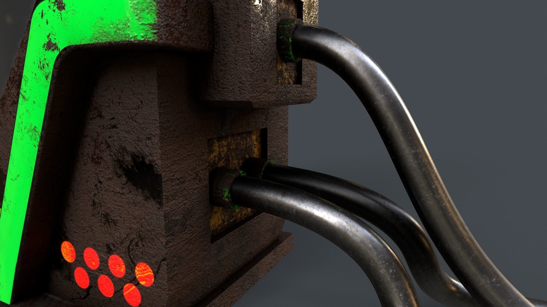 Sci-Fi Teleportation Capsule V1 - 05 Low-poly 3D model_9