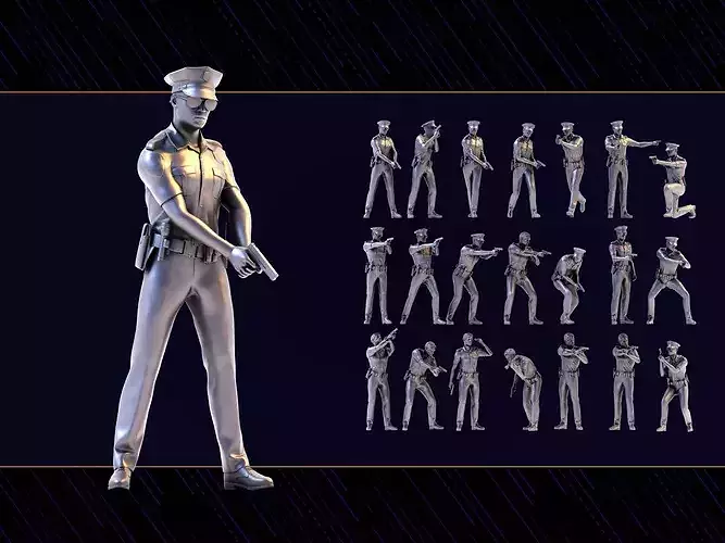 21 Police figures Set 01