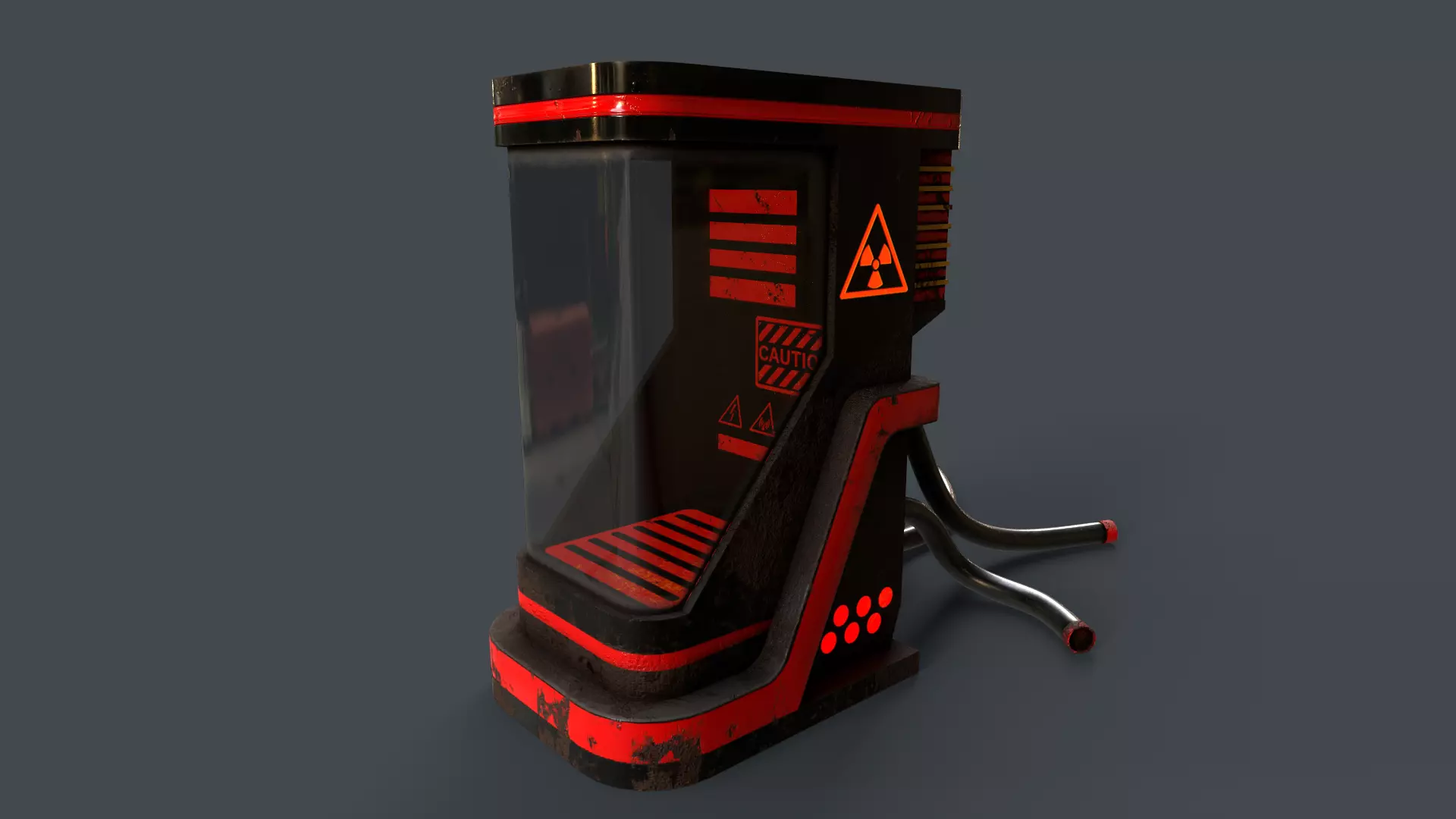 Sci-Fi Teleportation Capsule V1 - 06 Low-poly 3D model