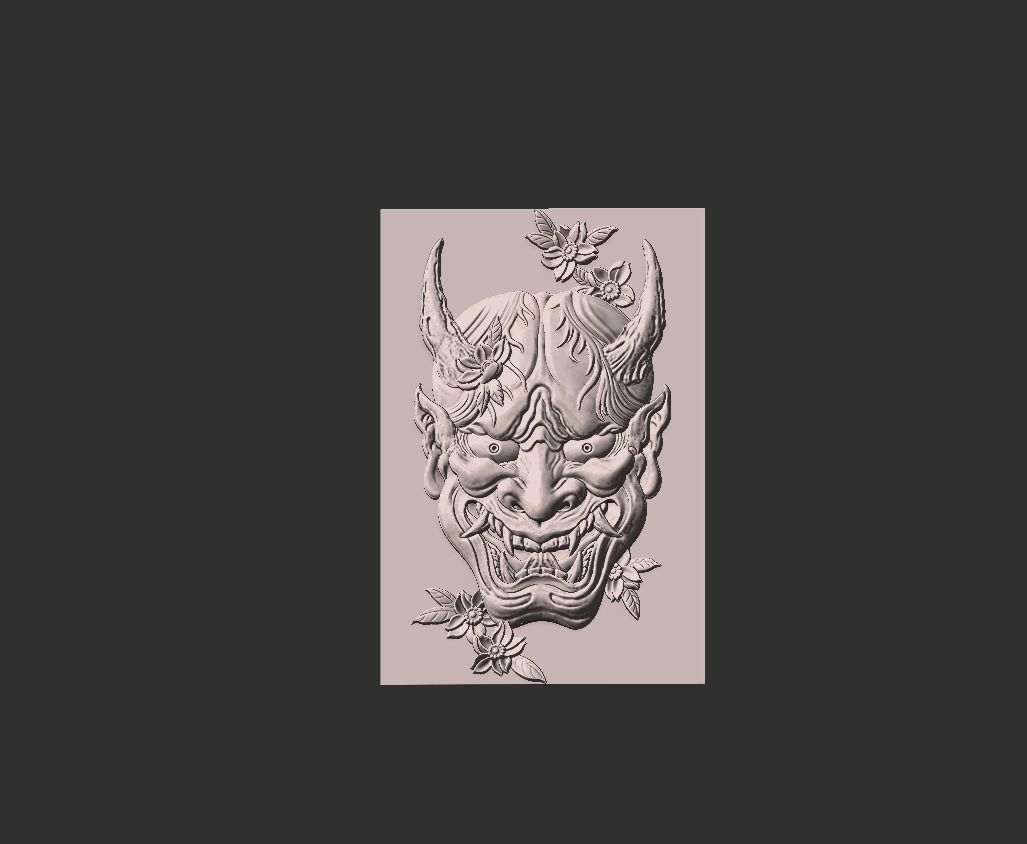 oni pendant 3D print model_7