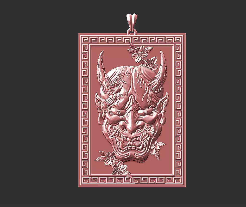 oni pendant 3D print model_0