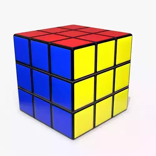 Rubik Cube Low Poly PBR