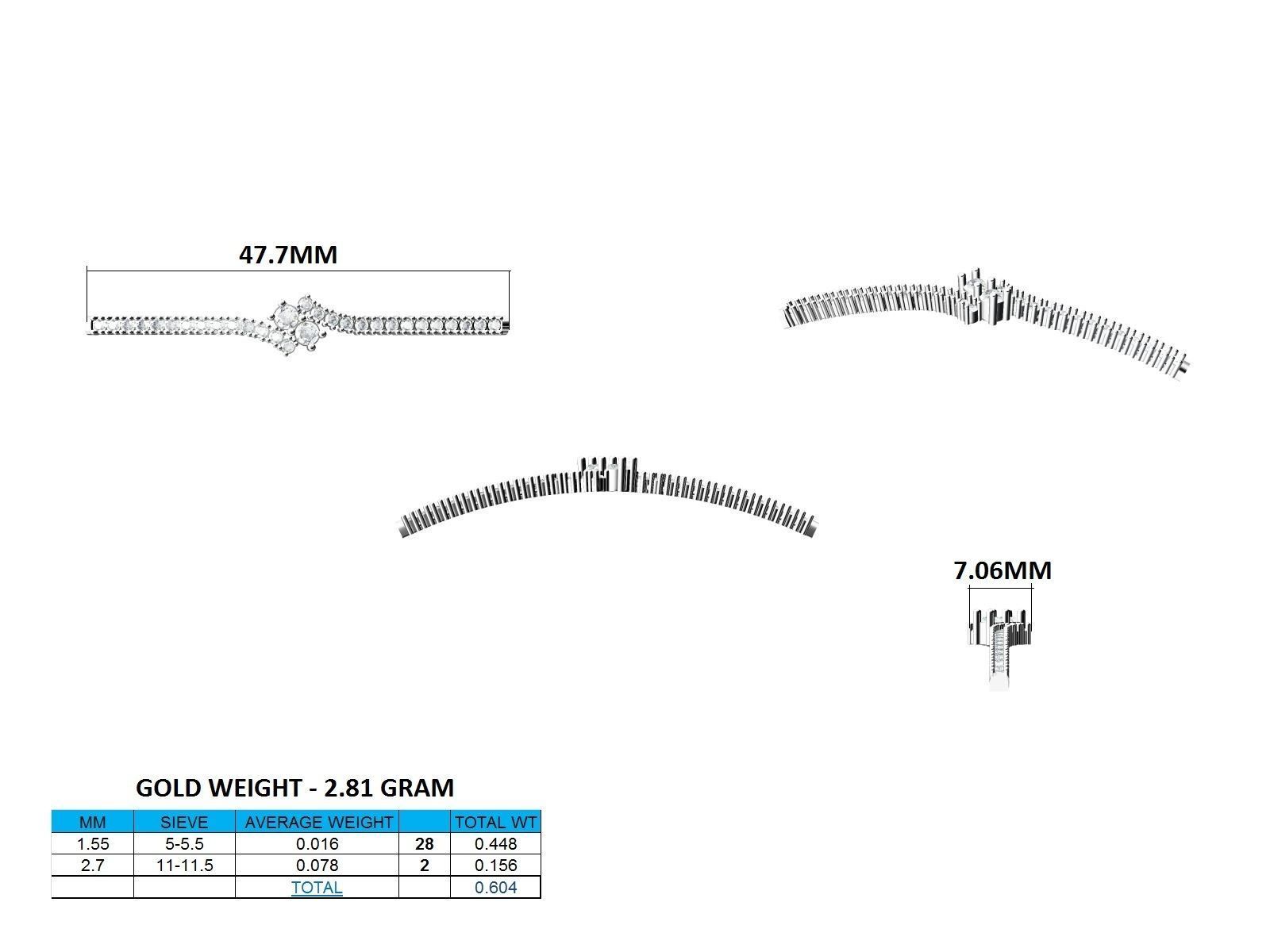 Women bracelet 3dm stl render detail 3D print model_18