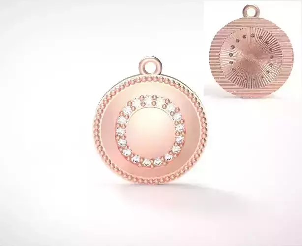 Model 392 Alphabets Necklace  The Letter O Camber And Texture 3D print model