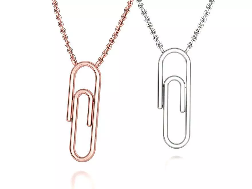 Paper Clip Necklace 23mm printable 3dmodel 3D print model