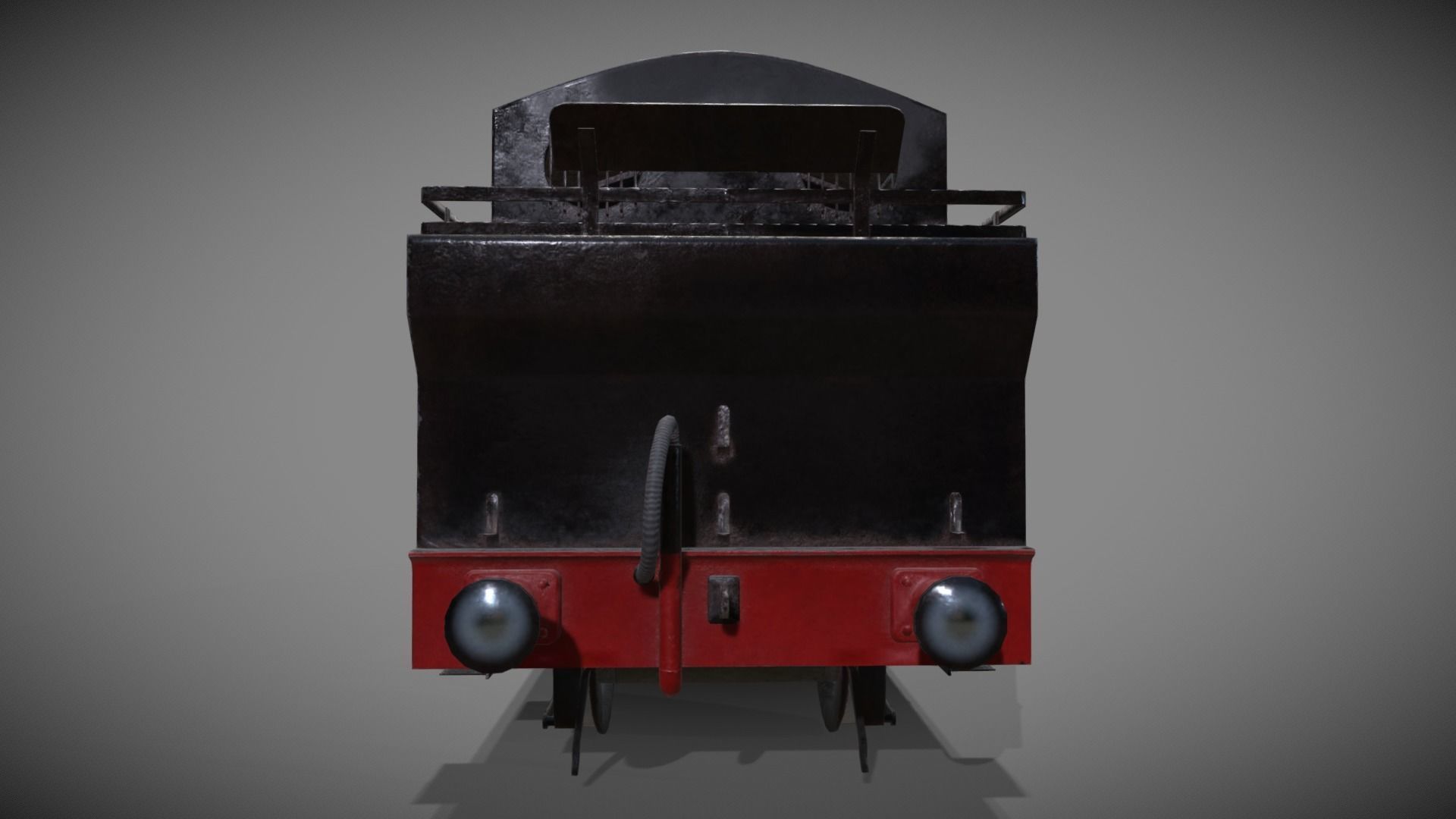 Low poly Jinty Steam Locomotive Low-poly 3D model_6