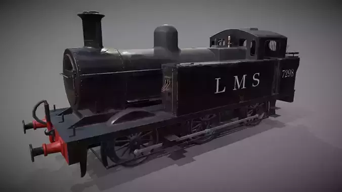Low poly Jinty Steam Locomotive