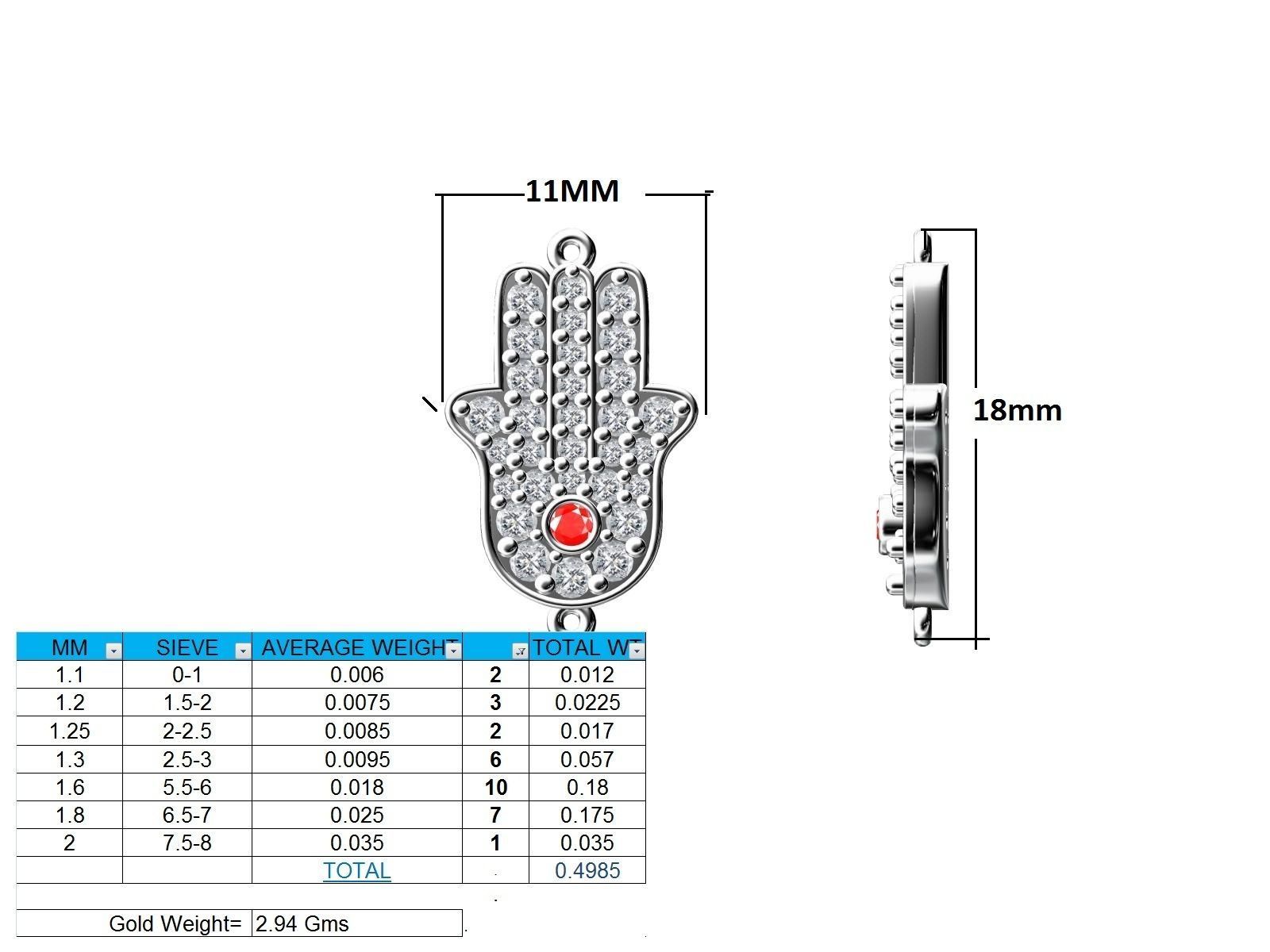 Women bracelet 3dm stl render detail 3D print model_18
