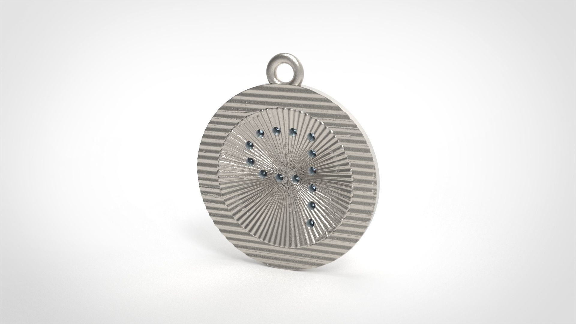 Model 393 Alphabets Necklace  The Letter P Camber And Texture 3D print model_5