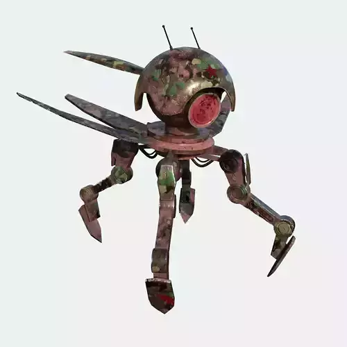 Military robot scout Free low-poly 3D model