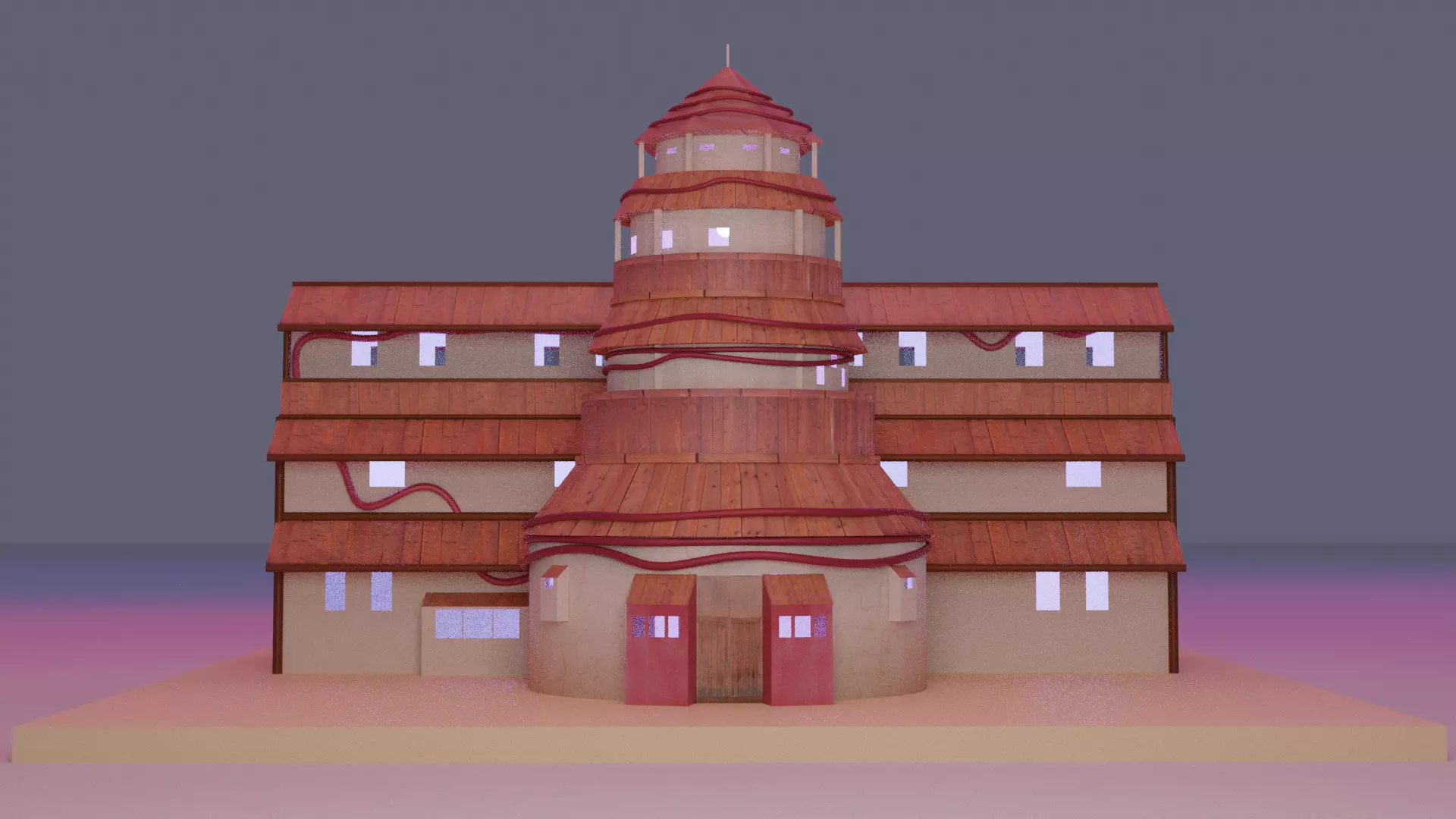 Naruto Ninja Academy Japanese Free low-poly 3D model