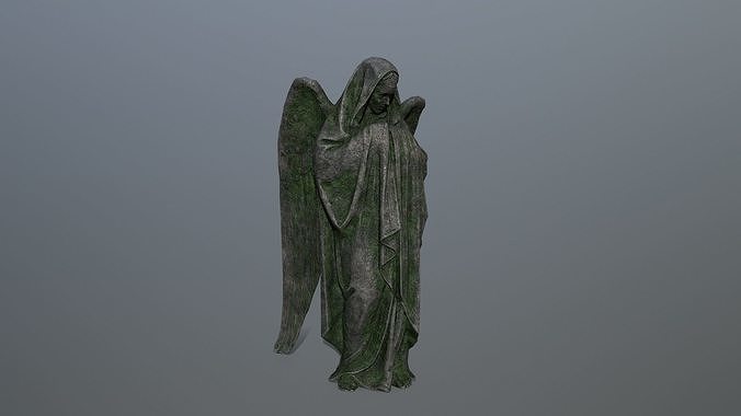 Angel Statue 01 Low-poly 3D model