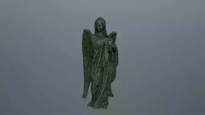 Angel Statue 02 Low-poly 3D model
