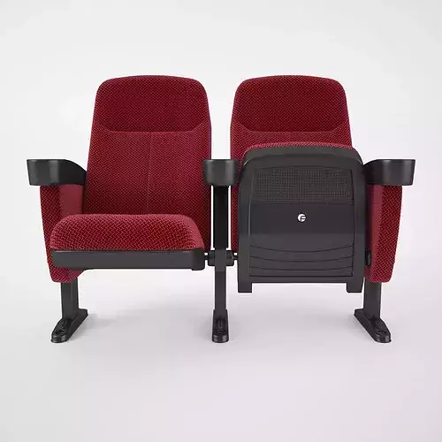 Fabric Cinema Seating Chair 3D model 4
