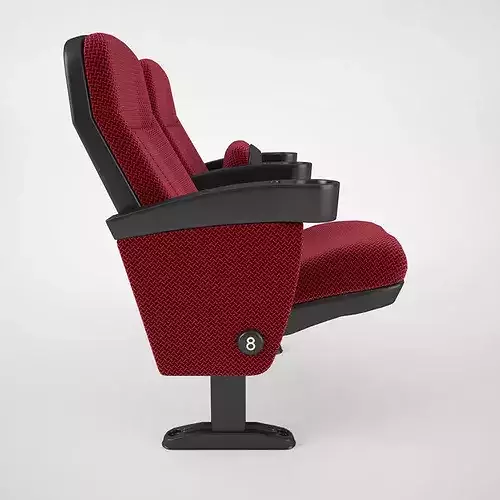 Fabric Cinema Seating Chair 3D model 6