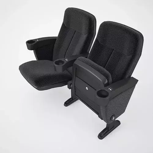 Fabric Cinema Seating Chair 3D model 5