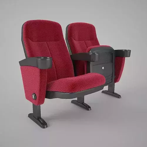 Fabric Cinema Seating Chair 3D model 2