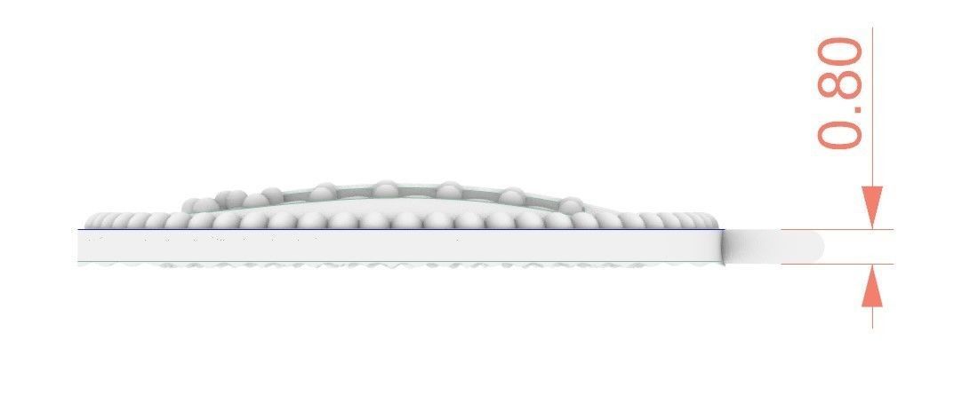 Model 398 Alphabets Necklace  The Letter U Camber And Texture 3D print model_10