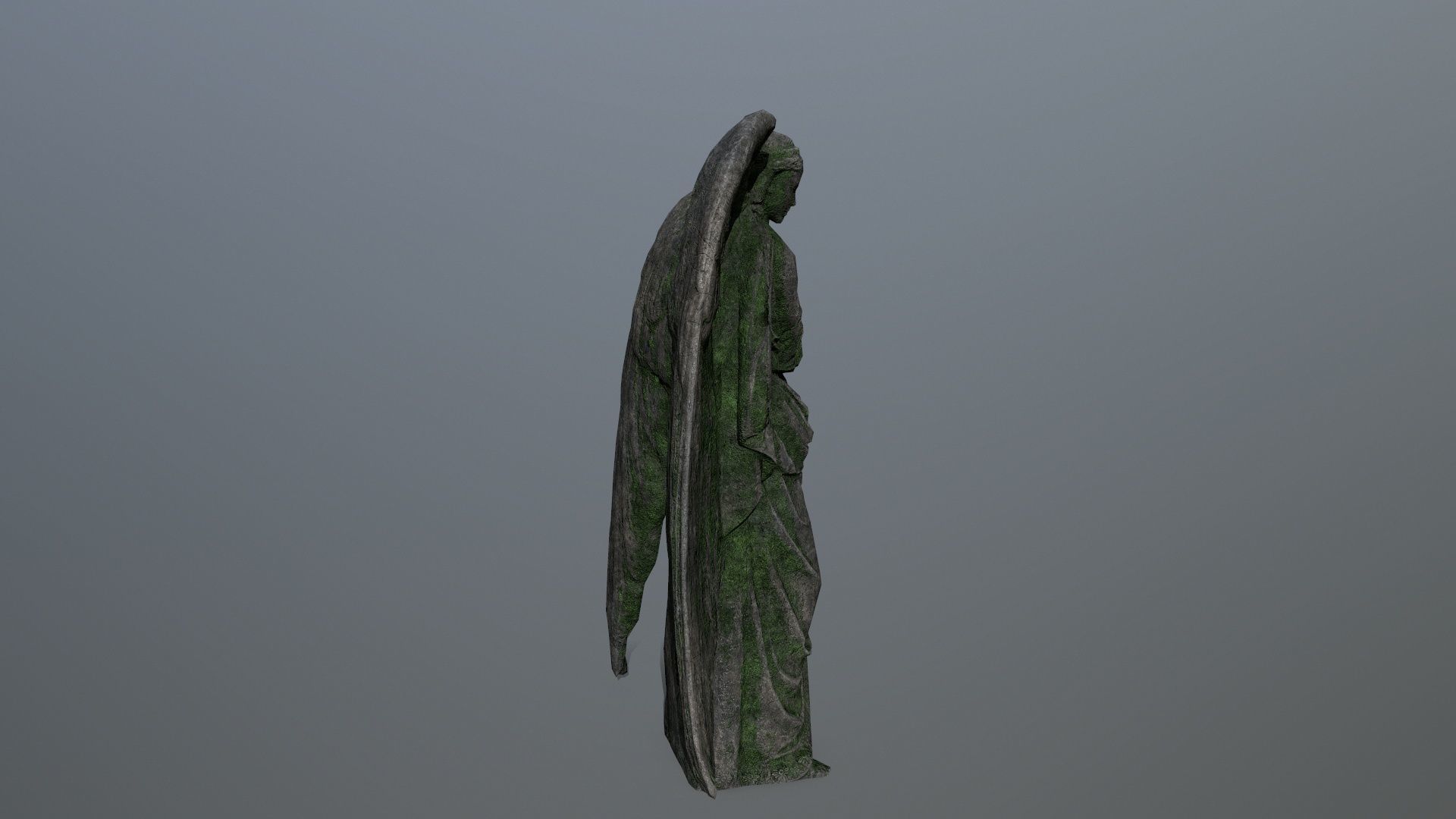 Angel Statue 03 Low-poly 3D model_4