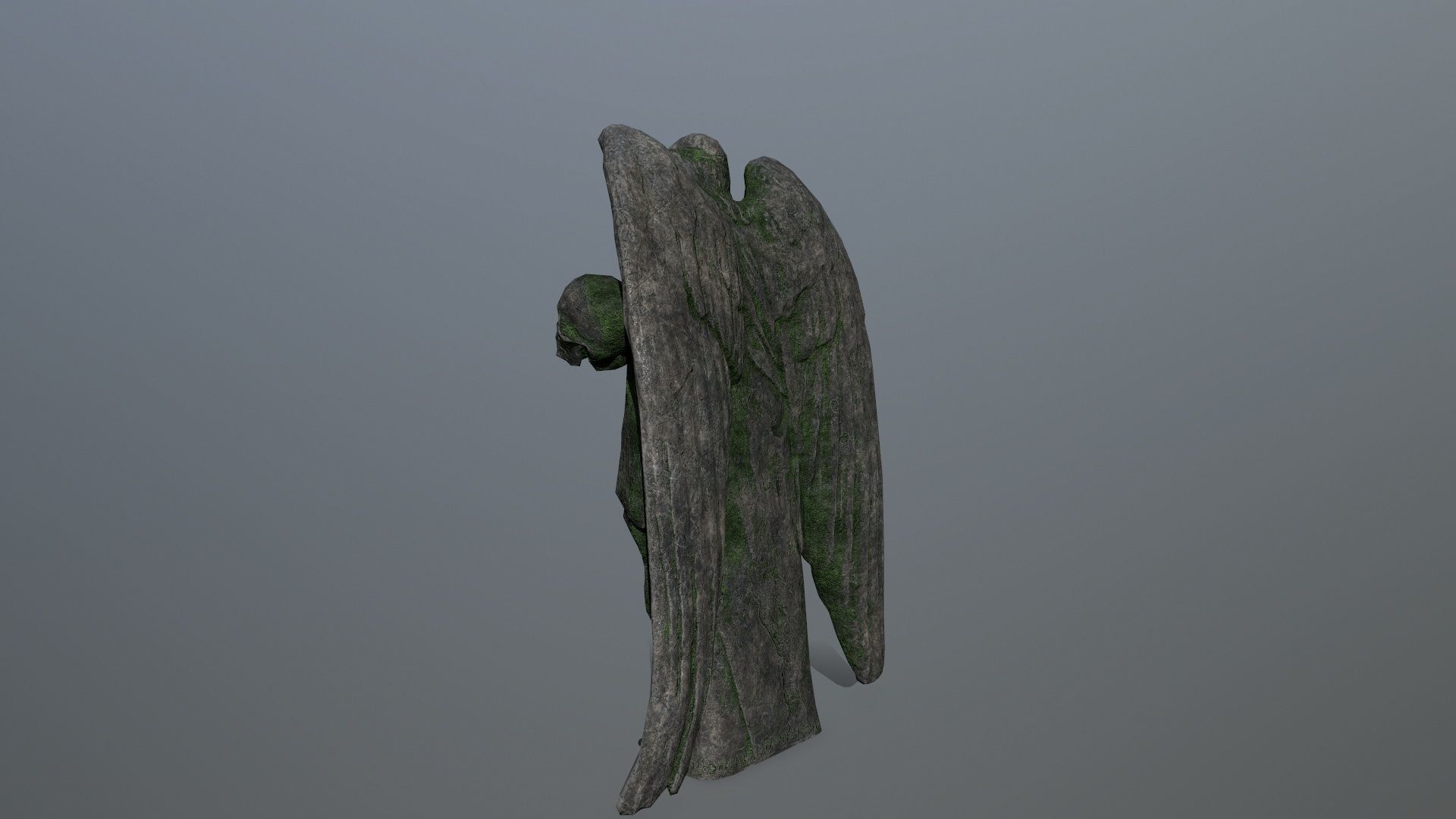 Angel Statue 03 Low-poly 3D model_2