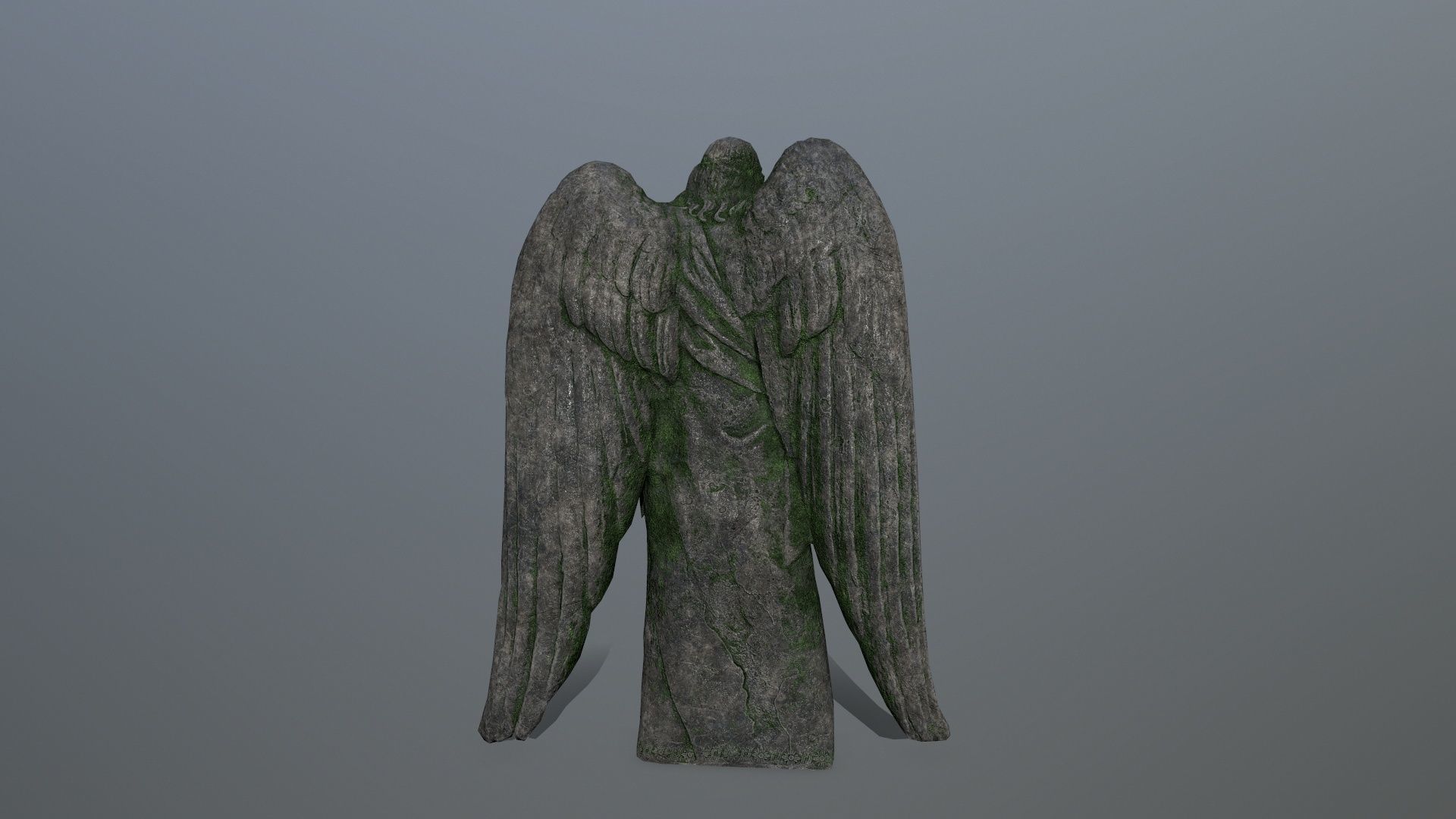 Angel Statue 03 Low-poly 3D model_3